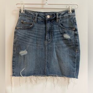 Garage High-Rise Jean Skirt